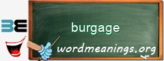 WordMeaning blackboard for burgage